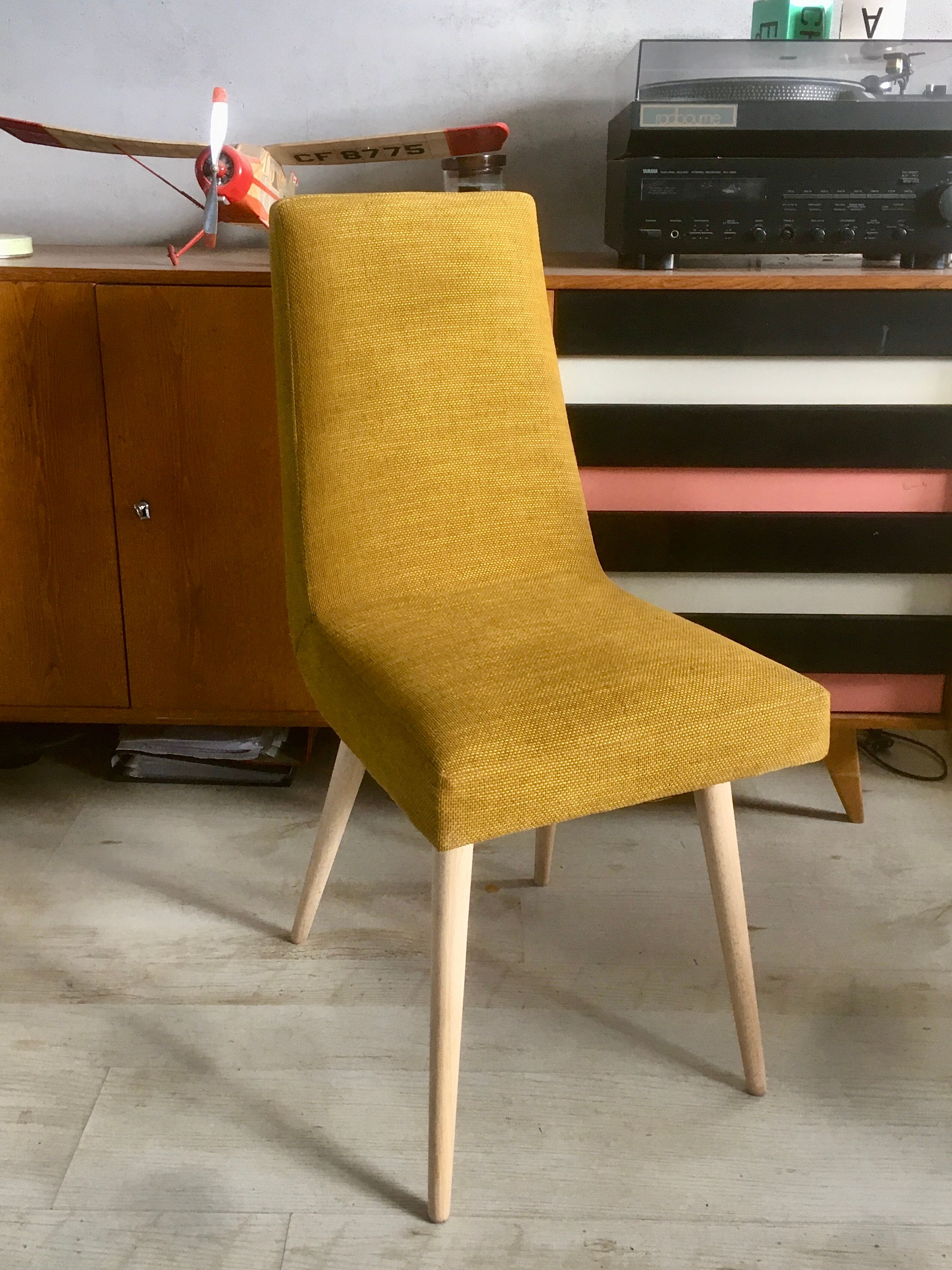 Original polish mid-century chair 200-113 designed in 1960s by R.T. Hałas