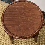 Pair of low vintage “Thonet” style bentwood stools