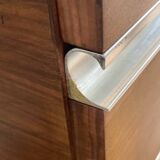 6-drawer chrome and wood chest of drawers