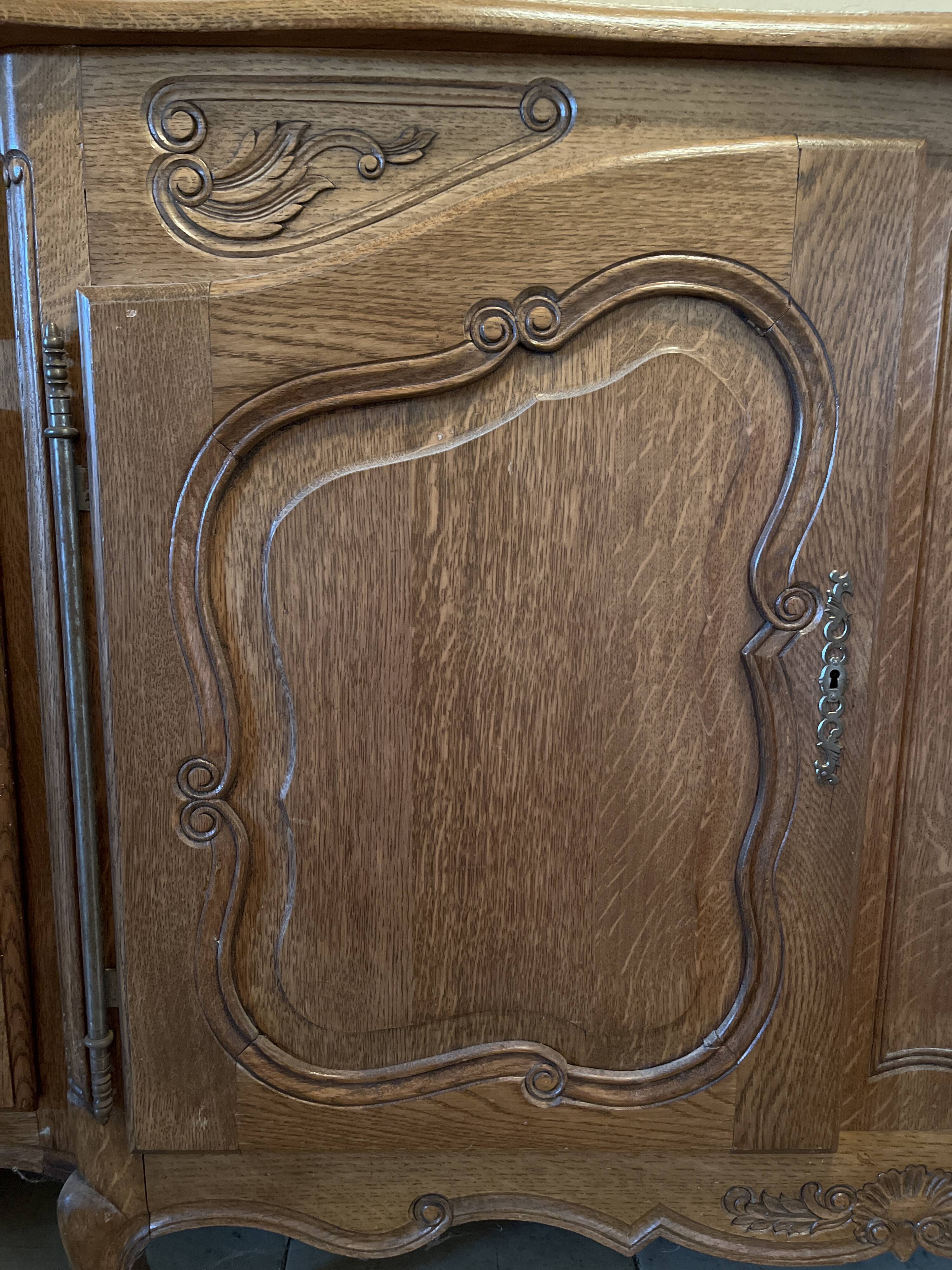 Louis XV solid oak enfilade