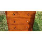 Mahogany and marble chest of drawers or chiffonier