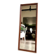 Rectangular mirror in dark wood