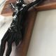 Crucifix ancien métal et bois