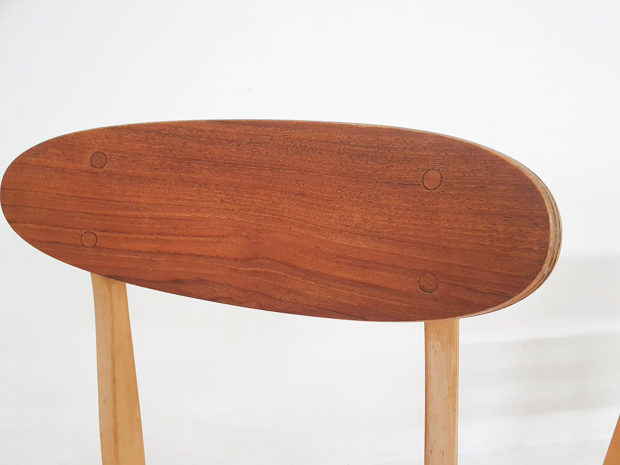 Set of four teak plywood chairs, The Netherlands 1950's