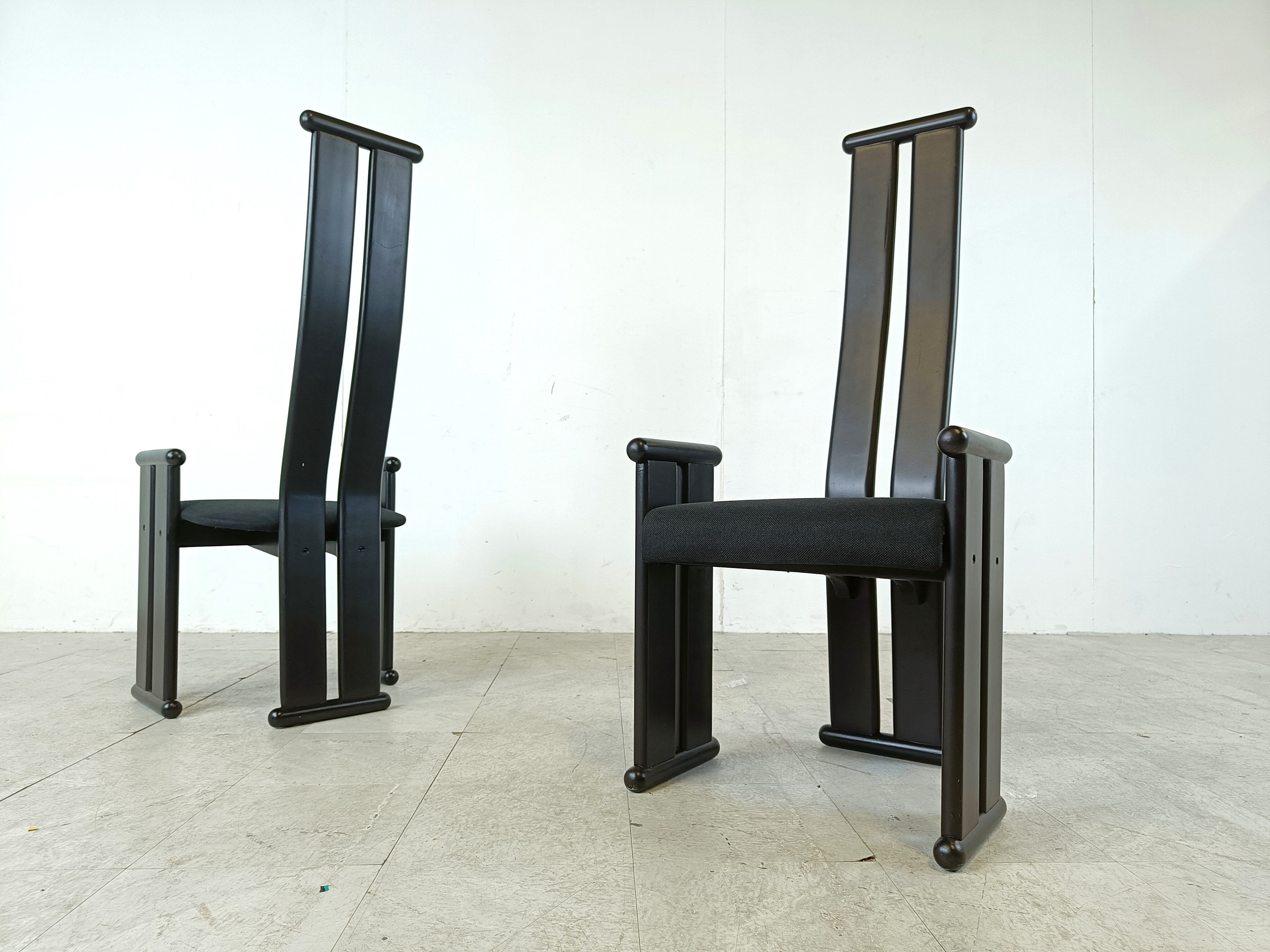 Vintage post modern dining chairs, 1970s