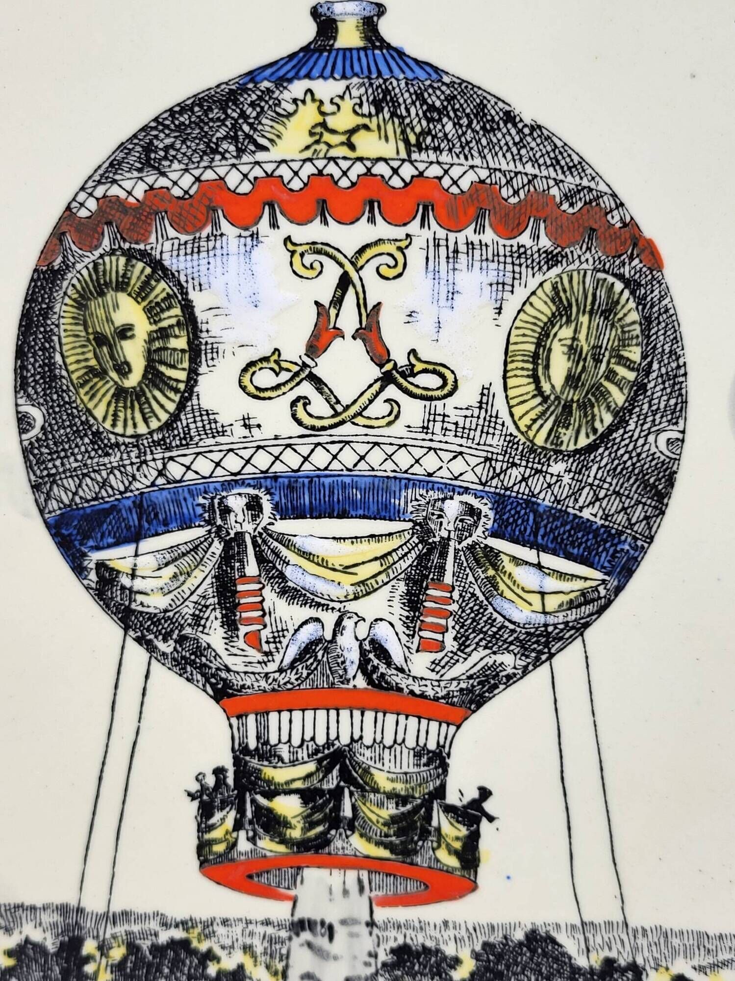 Decorative Plate Series "The Travels" in Limited Edition from Longwy France