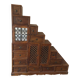 Indonesian staircase furniture in rosewood and wrought iron.