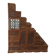 Indonesian staircase furniture in rosewood and wrought iron.