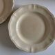 Set of 4 ivory Sarreguemines plates with gadroons