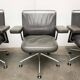 Postmodern swivel chairs model AC2 in leather by Antonio Cittero for Vitra, 1990s, set of 4.