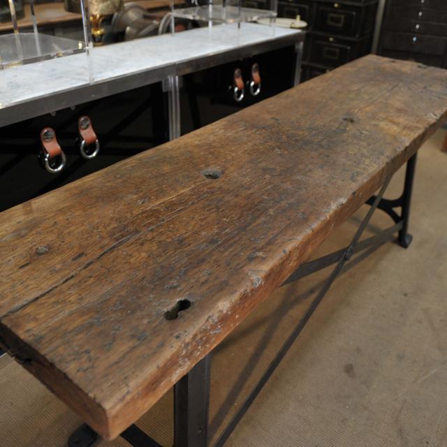 Industrial metal and wood console 1920