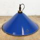 Industrial Blue Enamel Factory Pendant Lamp, 1950s