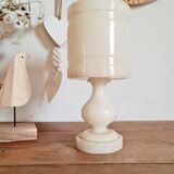 Old alabaster lamp cream color