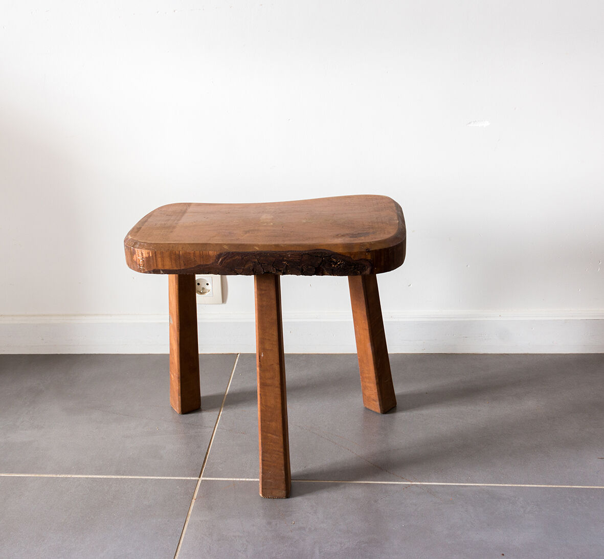 Wooden tripod stool