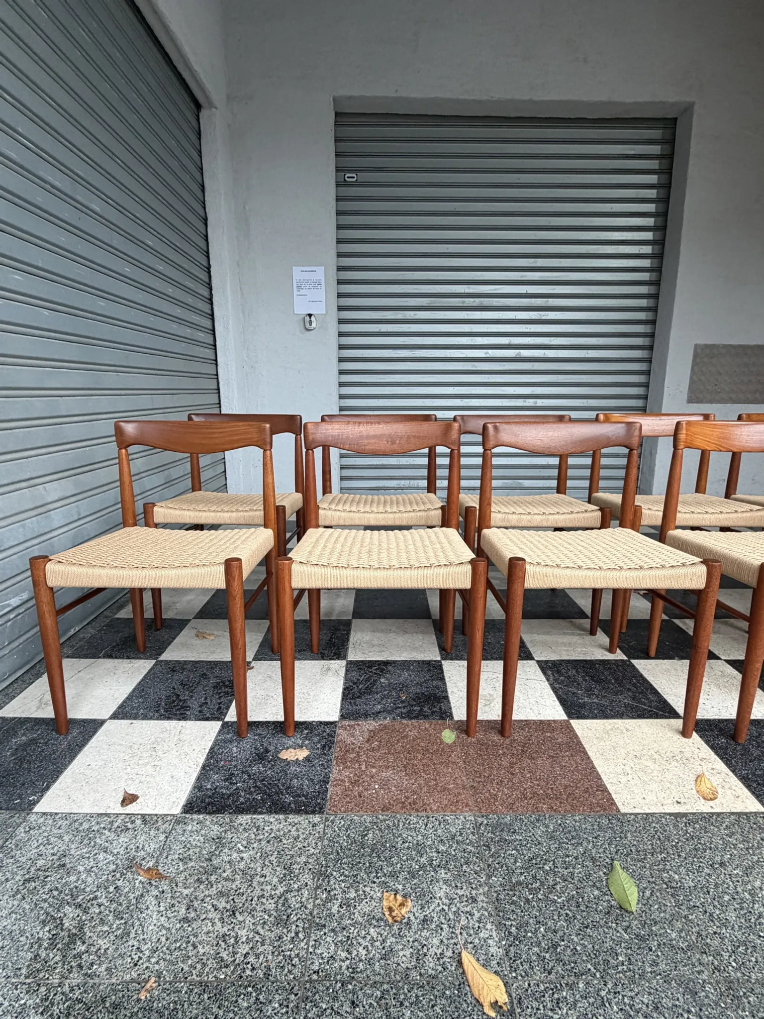 Set of 10 chairs by Henry Walter Klein