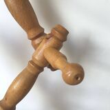 Wall accordion coat rack in light wood