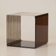 Side table, bedside table in plexiglass and chrome metal, around 1970.