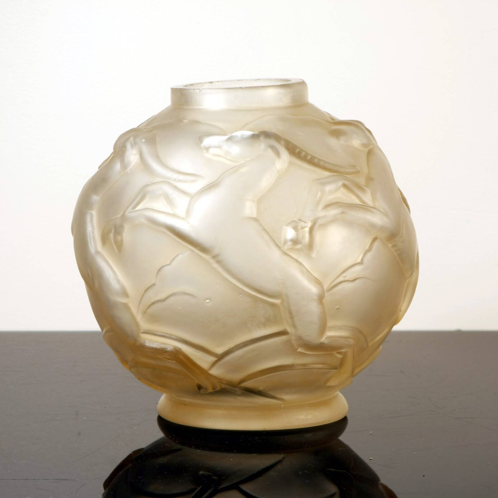 Art Deco pressed glass vase