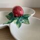 Tripod ceramic aperitif plate from Bassano (Italy) – Apple decor