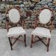 Pair of Vintage Wooden and Woven Plastic Bistro Chairs