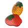 Pineapple and strawberry wooden trays