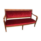 Empire Red velvet bench