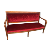 Empire Red velvet bench