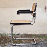 Armchair Cesca B64 black and wicker