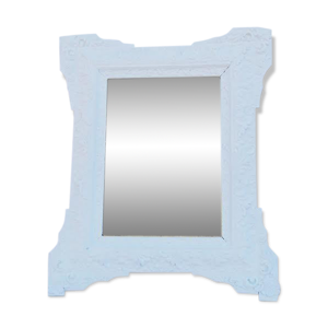 Miroir blanc en bois peint en blanc