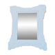 White mirror wooden painted white chalk paint