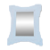 White mirror wooden painted white chalk paint