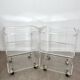 Paire de tables de chevet en plexiglas transparent