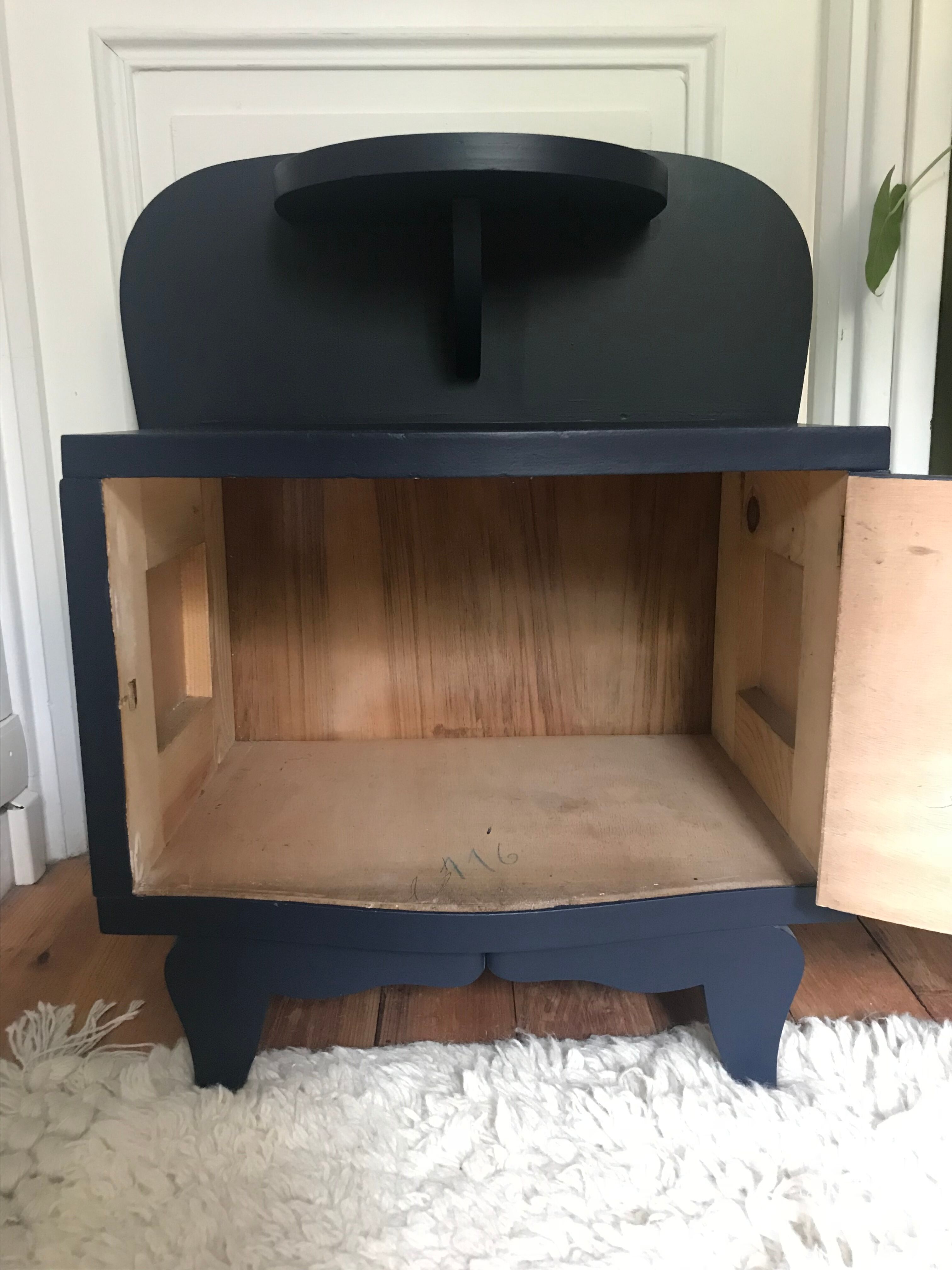 Midnight blue bedside table