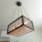 Art deco stained glass pendant from the 30s/40s