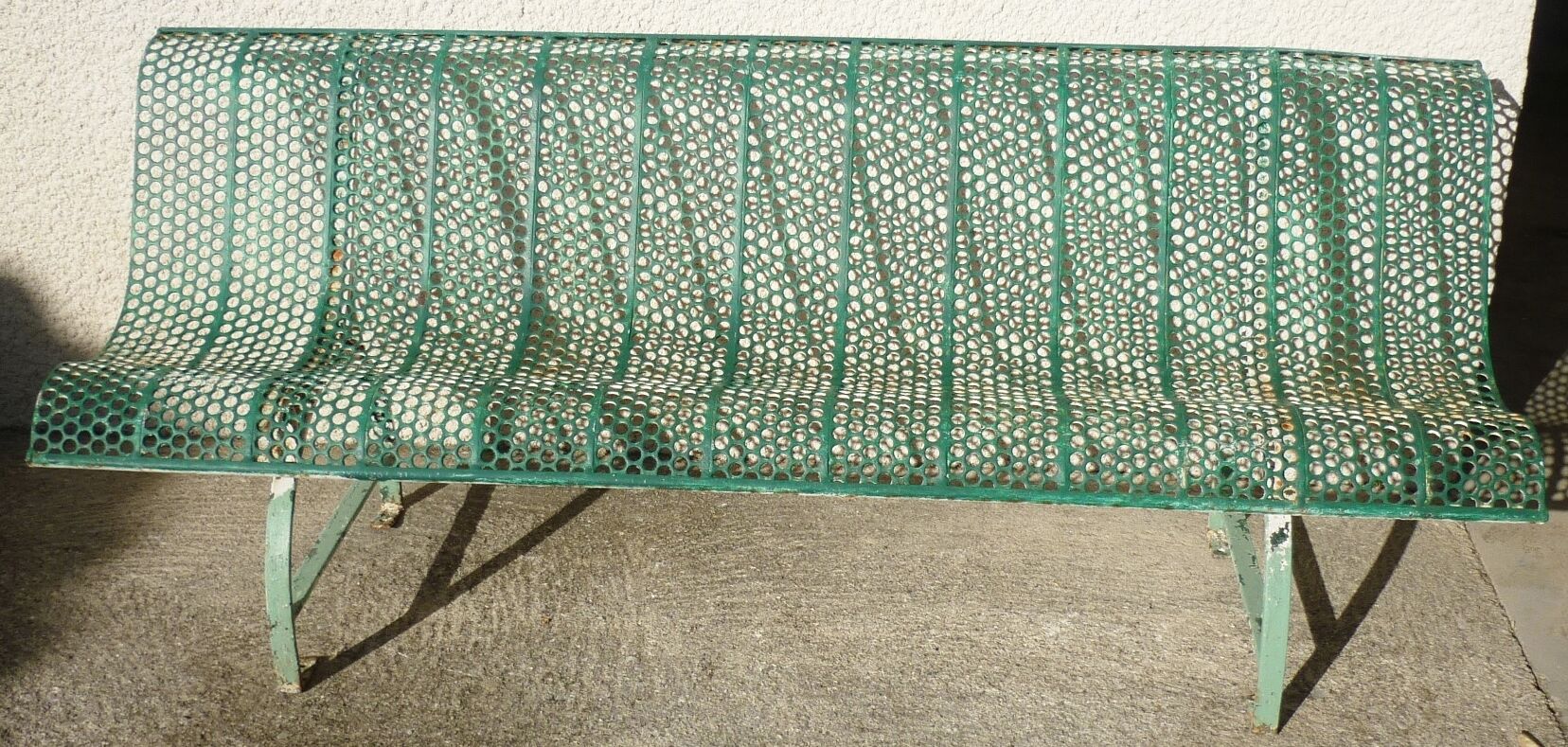 School bench or kindergarten, perforated metal, 50s/60