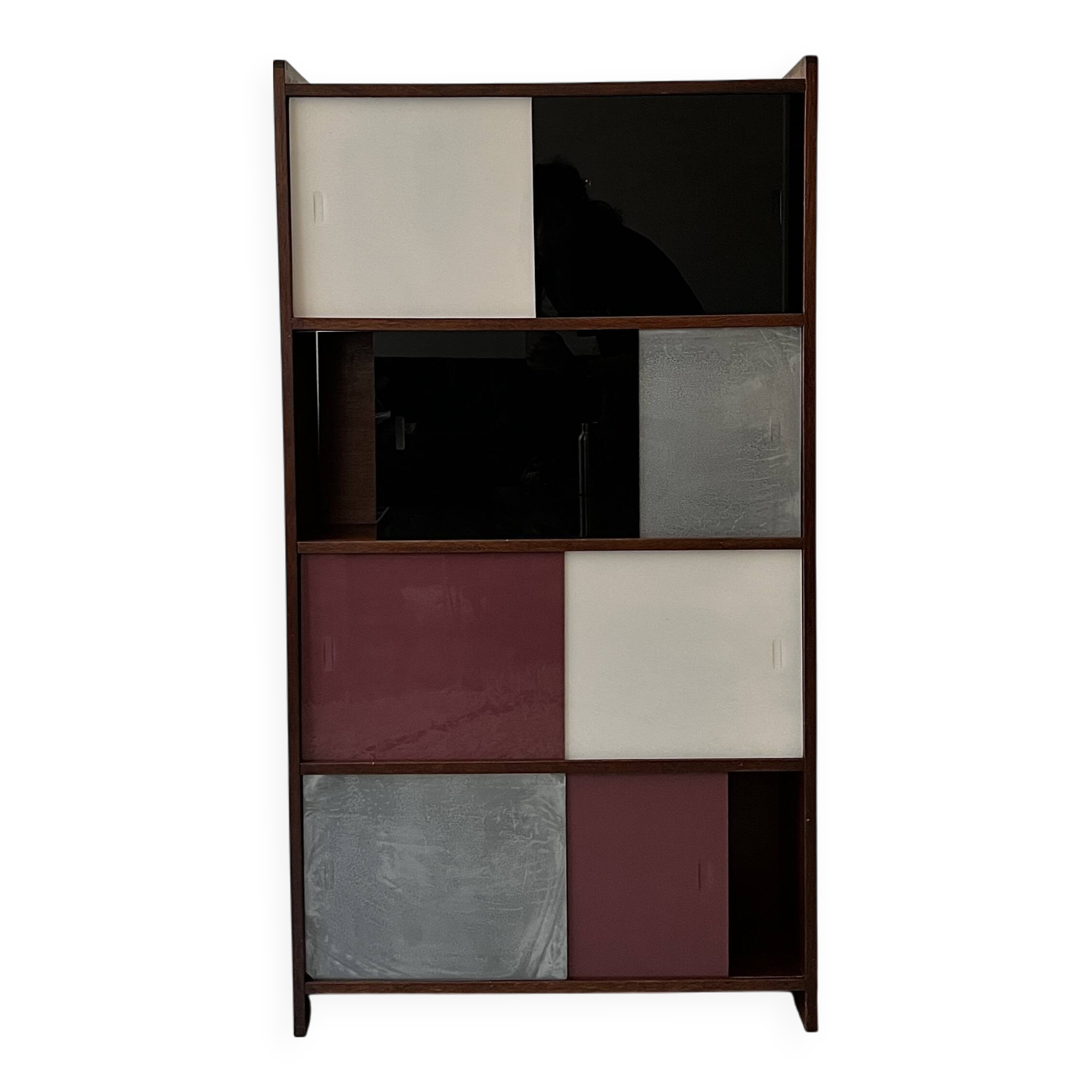 Glass-fronted bookcase by D.Rozaffy, Meuble Oscar edition, 1960s