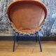 Suede circle armchair by Lusch & Co