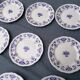 12 dessert plates decorated rouen - longchamp