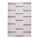 210x310 beige orange kilim rug, Beige terracota wool kilim carpet