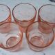 Set of 5 pink art deco glasses 30s