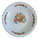 Plat creux Digoin, corbeille de fleurs