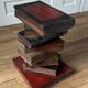 Stool "Stack of Books" Carved Solid Wood