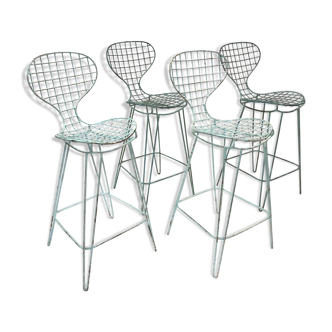 Vintage industrial set of bar stools