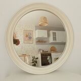 Vintage round resin mirror from the 60s/70s