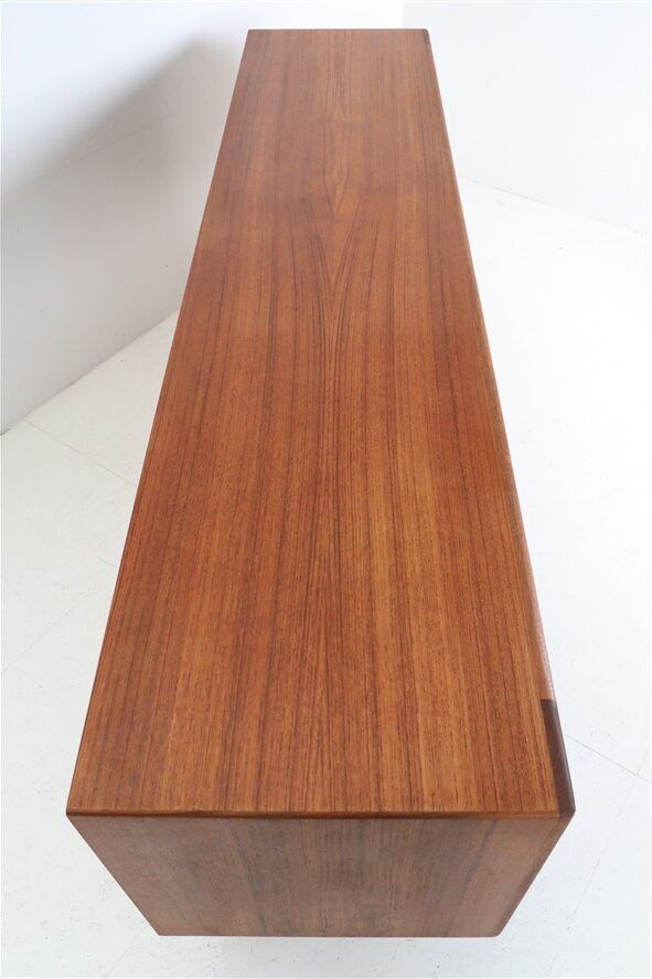 Bernhard Pedersen & Søn teak sideboard with tambour doors / Danish Mid-Century Modern design / 1960s