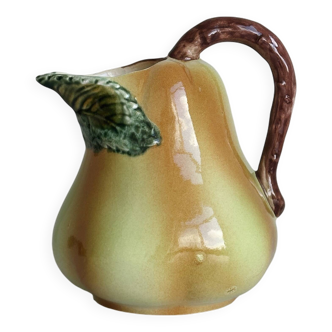 Pear-shaped ceramic slip pitcher