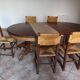 Set of 5 straw chairs