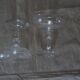 2 glasses of old crystal champagne 2 fluted friezes