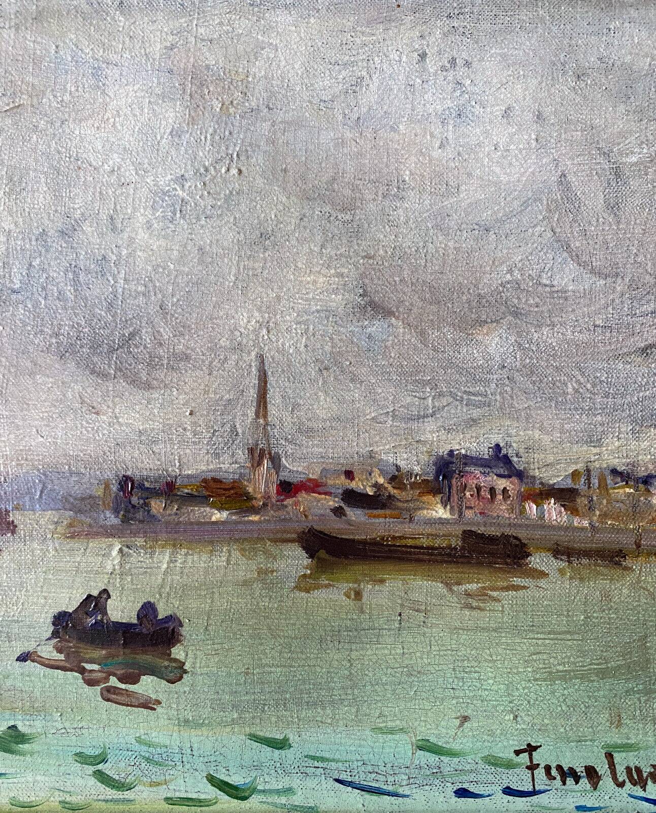 HST painting signed Georges FERRO-LA GREE (born 1941) Landscape of Loire Bréhémont?