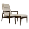 Gfm 64 back armchair with ottoman by edmund homa 1960's